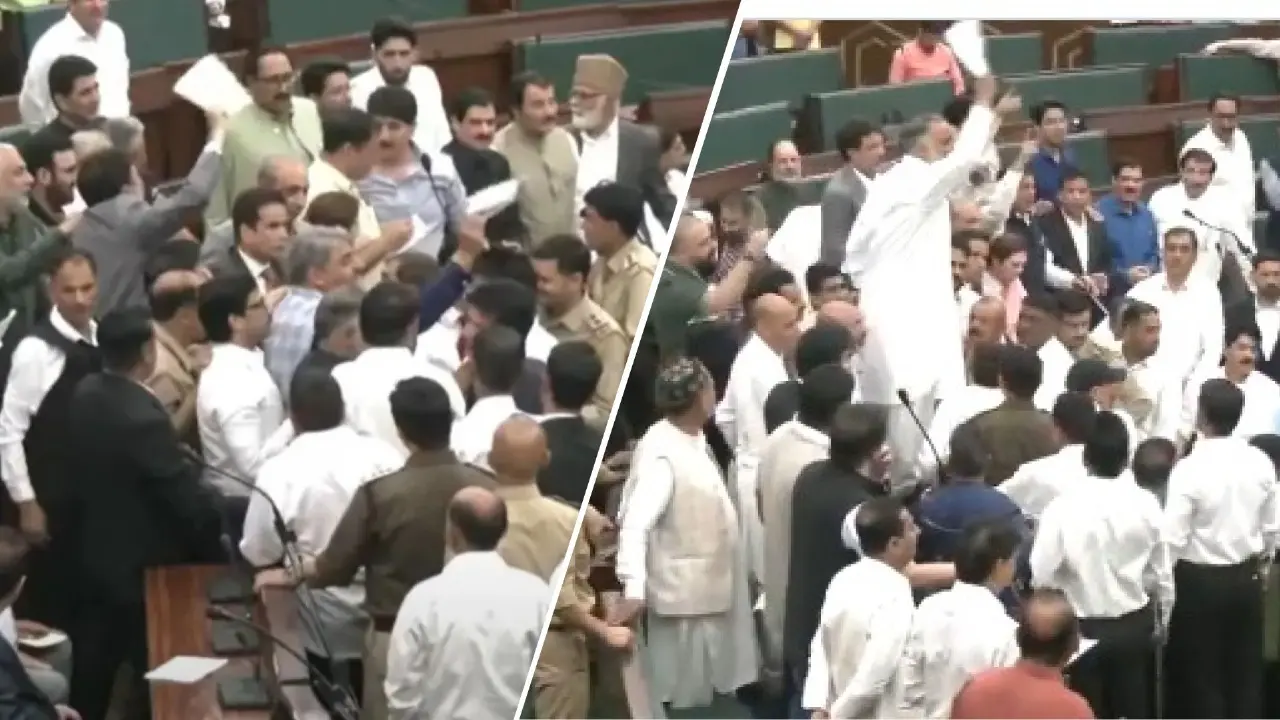 Jammu Kashmir assembly Ruckus over Wakf bill