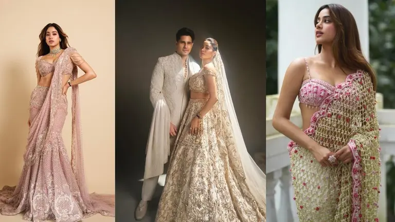 Janhvi Kapoor’s Wardrobe For Param Sundari Promotions Is Sure To Set Bridal Fashion Trends This Wedding Season | See Pictures Janhvi Kapoor bridal inspiration