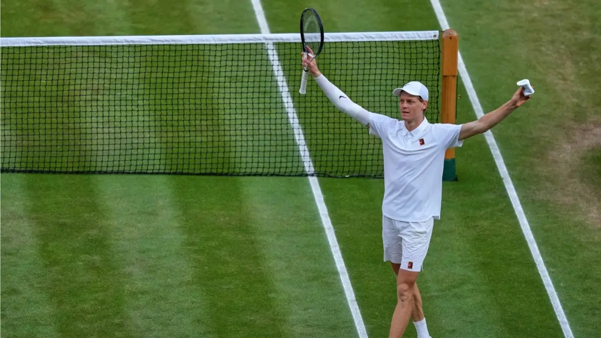 Jannik Sinner after winning maiden Wimbledon title after beating Carlos Alcaraz in men's singles final