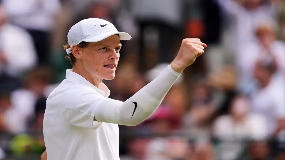 Wimbledon: World No. 1 Jannik Sinner Brushes Off Injury Concerns, Knocks Down Ben Shelton In Straight Sets To Secure Semifinal Spot jannik Sinner celebrates after beating Ben Shelton at Wimbledon