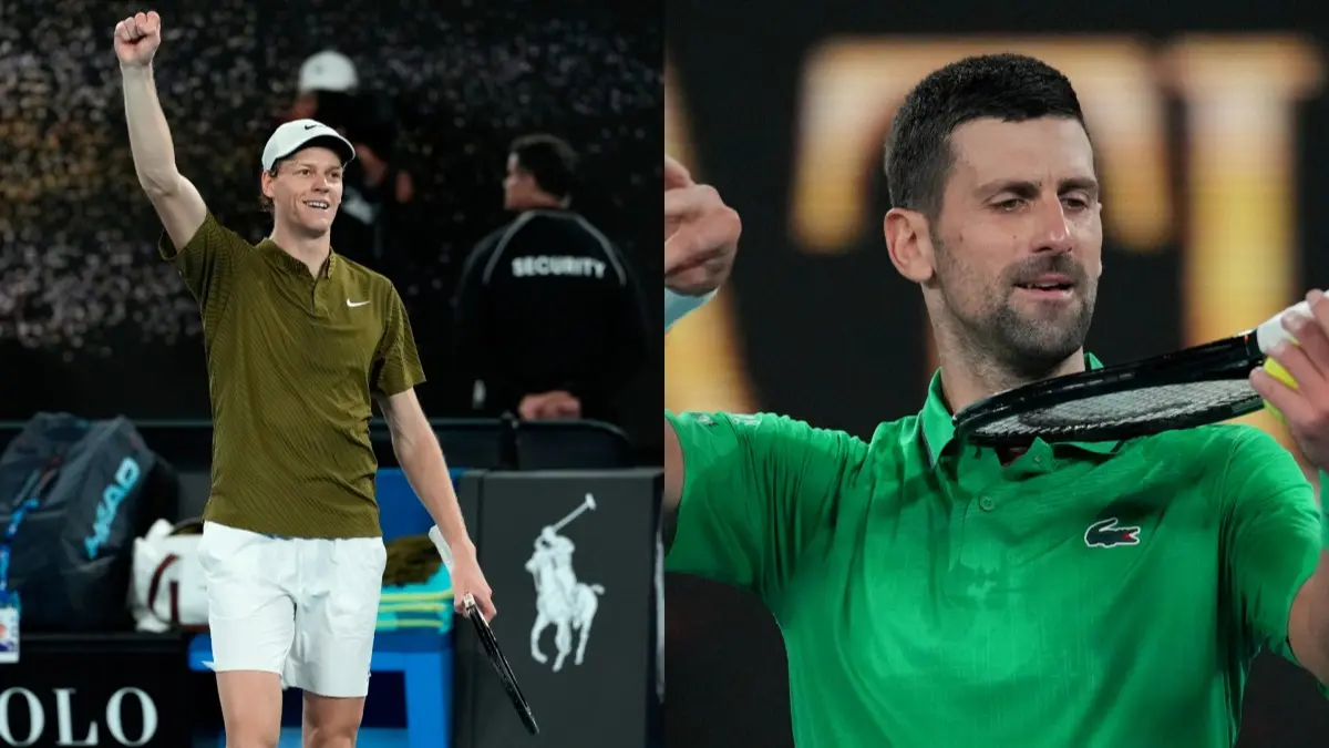 Novak Djokovic vs Jannik Sinner Live Streaming: When and Where to Watch the AO 2026 Men's Semifinal Live In India? Jannik Sinner, Novak Djokovic