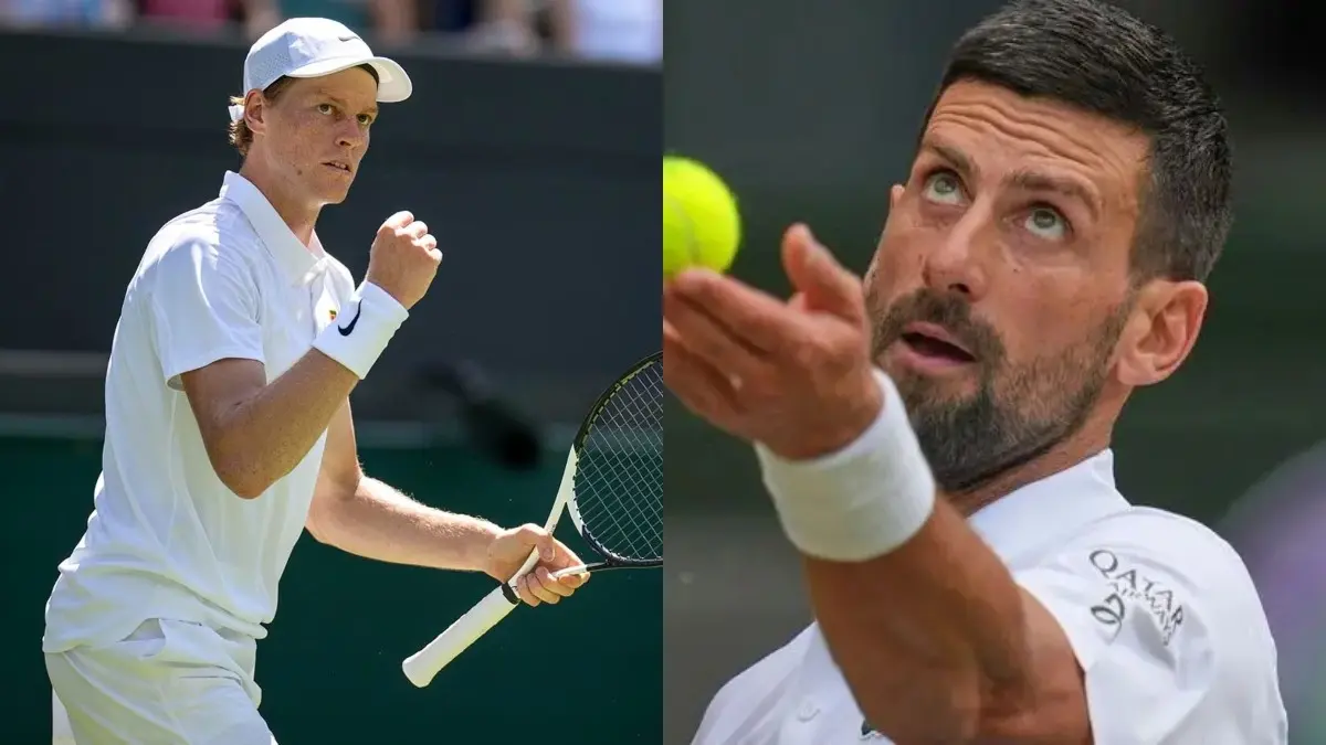 Jannik Sinner Will Crush Novak Djokovic’s Wimbledon Dreams: Here’s Why Jannik Sinner (R), Novak Djokovic (L)