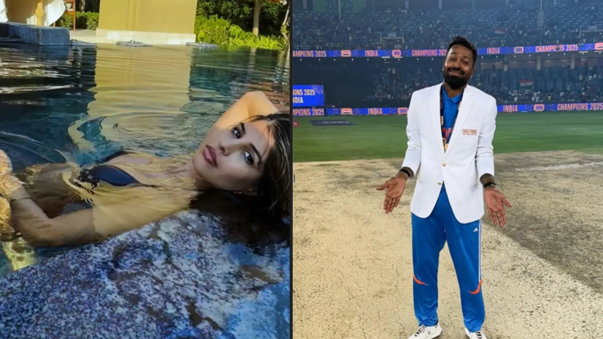 Jasmin walia share hot photos of swimming pool fans takes dig at Hardik pandya