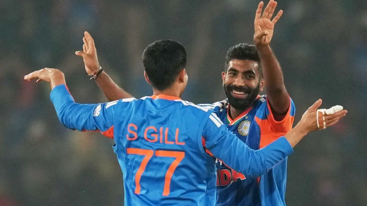 Jaspreet Bumrah celebrating