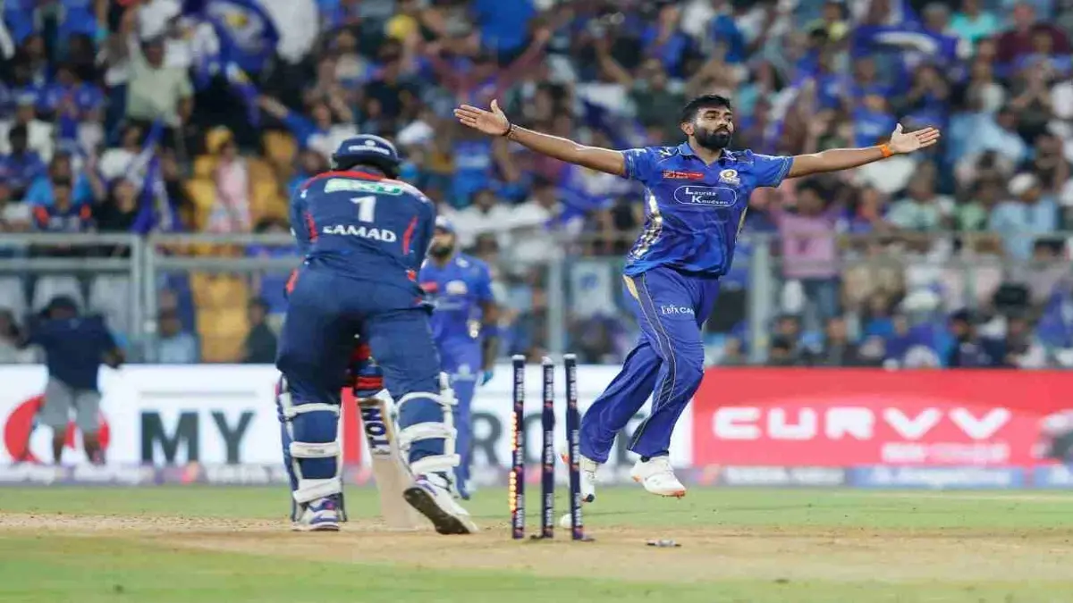 IPL 2025: Sensational Jasprit Bumrah, Suryakumar Yadav Help Mumbai Indians Thrash LSG, Move Closer To Playoffs Jasprit Bumrah celebrates a wicket