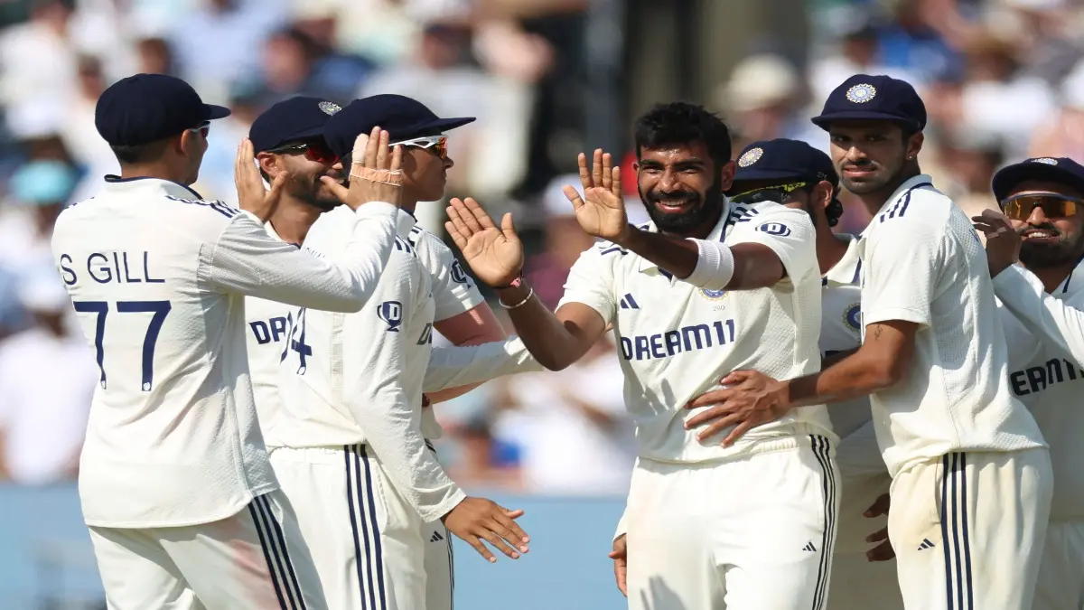 Jasprit Bumrah celebrates a wicket at Lord's