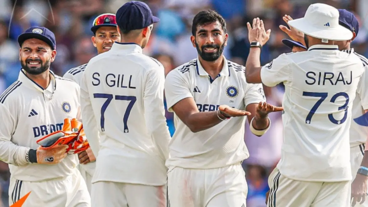 Jasprit Bumrah celebrates a wicket on Day 2