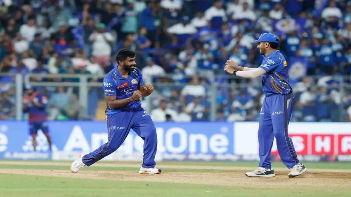 Jasprit Bumrah celebrates his wicket