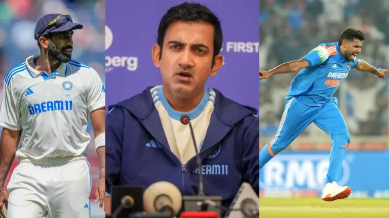 Jasprit Bumrah, Gautam Gambhir and Harshit Rana