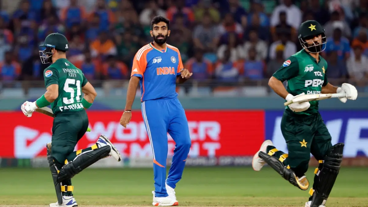 Jasprit Bumrah in action against Pakistan