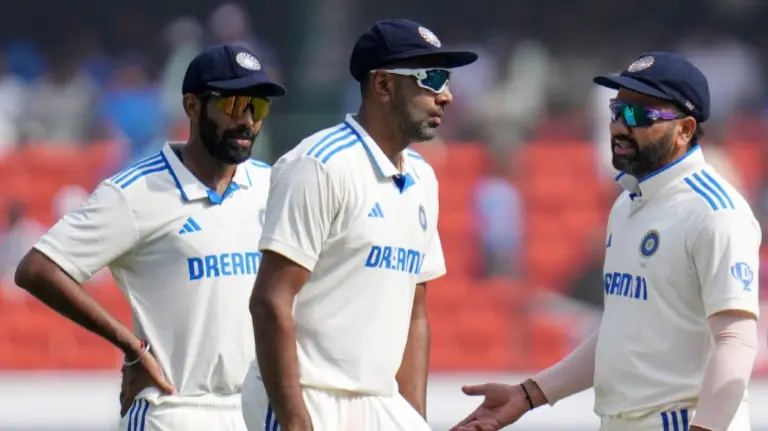 Jasprit Bumrah, R Ashwin and Rohit Sharma