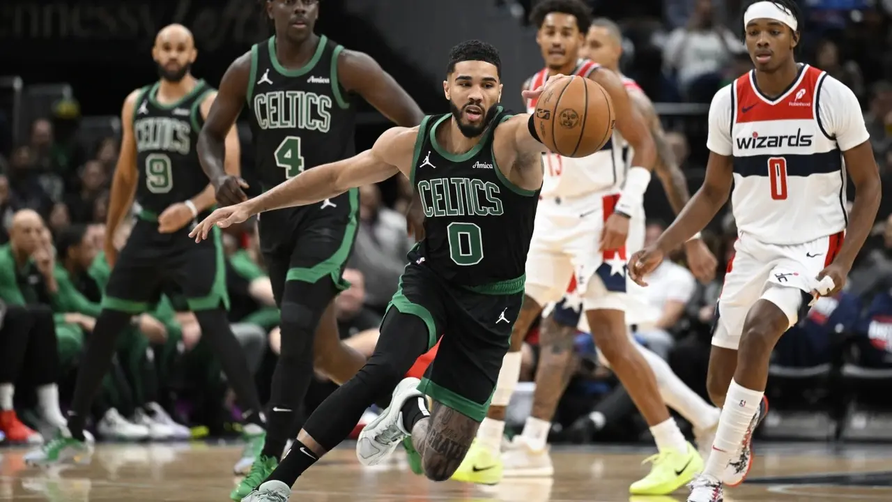 Tatum, Brown help Celtics rout Wizards 122-102 in first road game Jayson Tatum