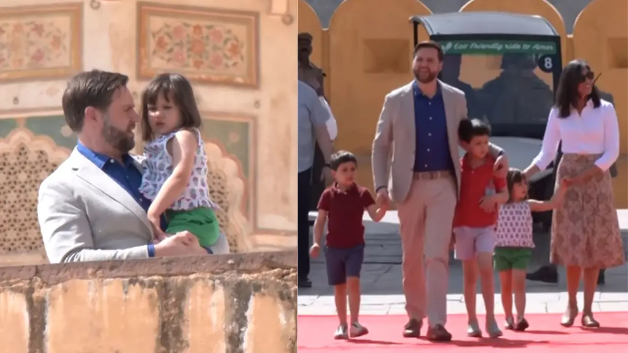 JD Vance, his family tour Rajasthan Amer Fort