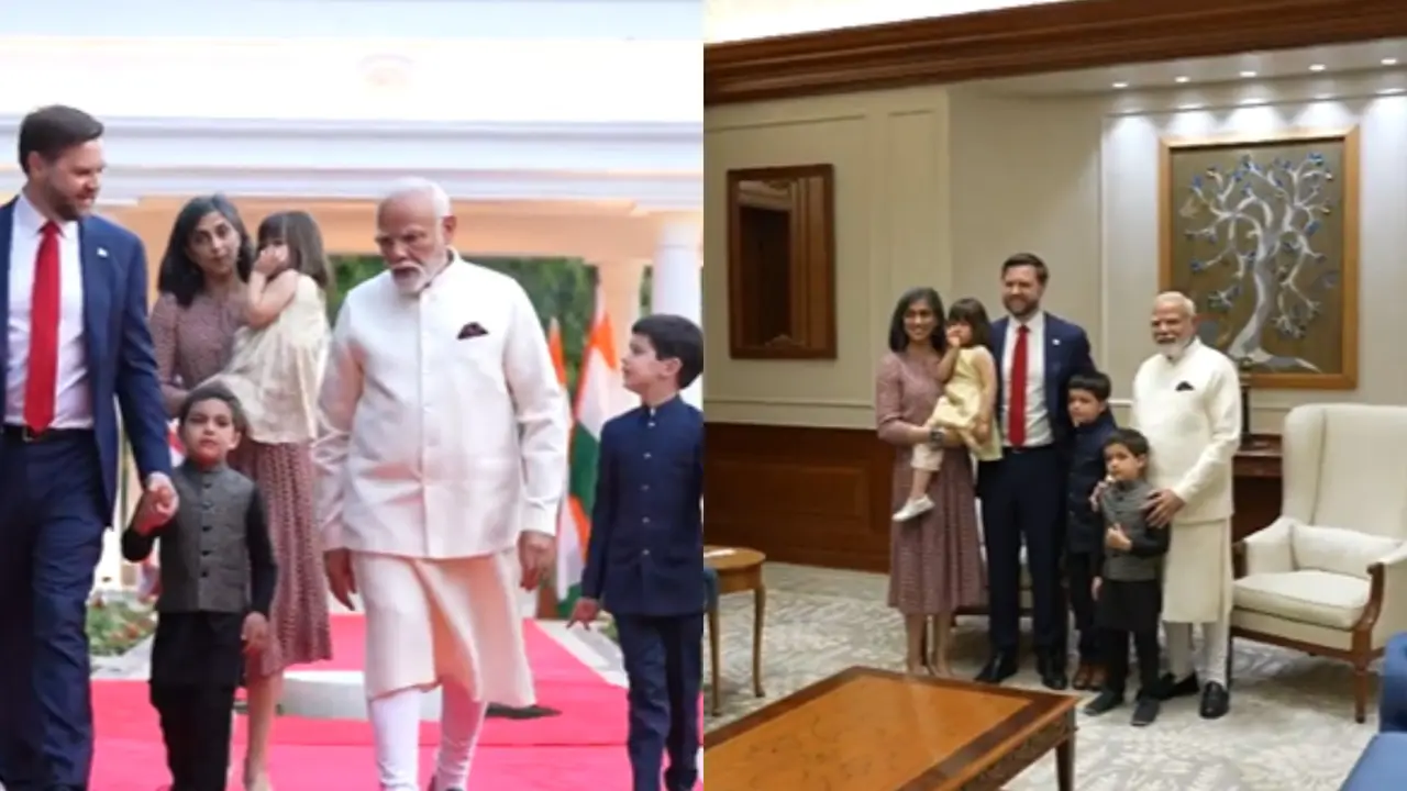 JD Vance's kids steal the show at Modi's residence