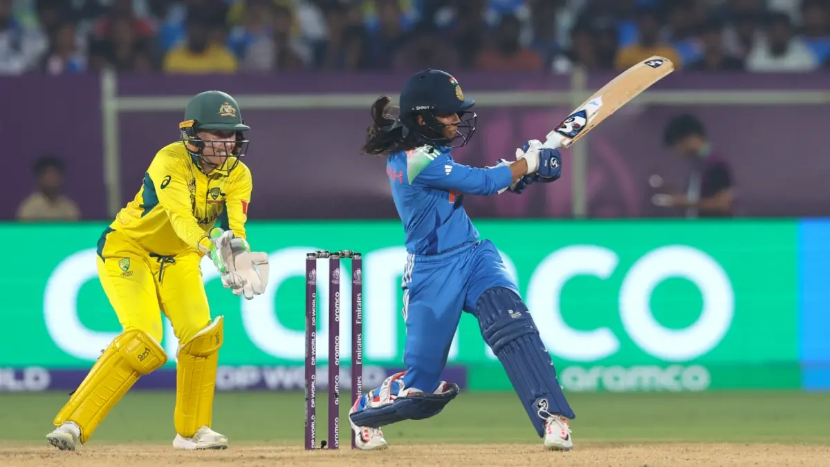 Jemimah Rodrigues and Alyssa Healy during IND vs AUS Women's World Cup game