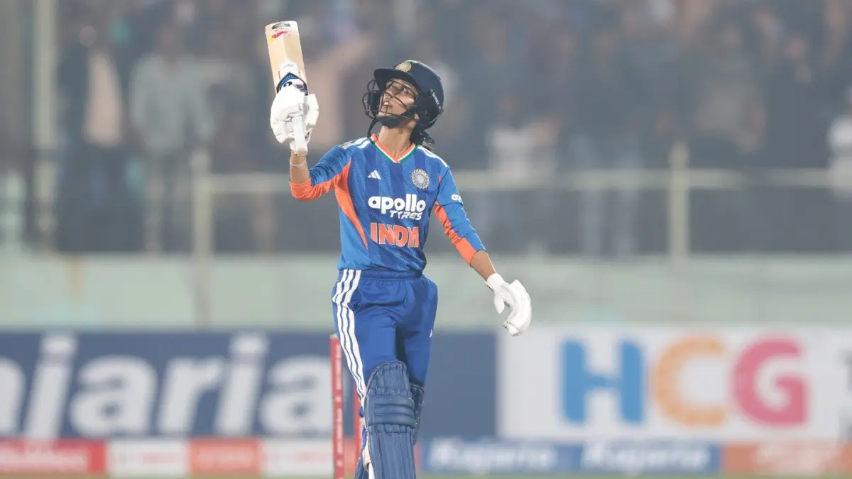 Jemimah Rodrigues celebrating after scoring fifty against Sri Lanka in 1st T20I