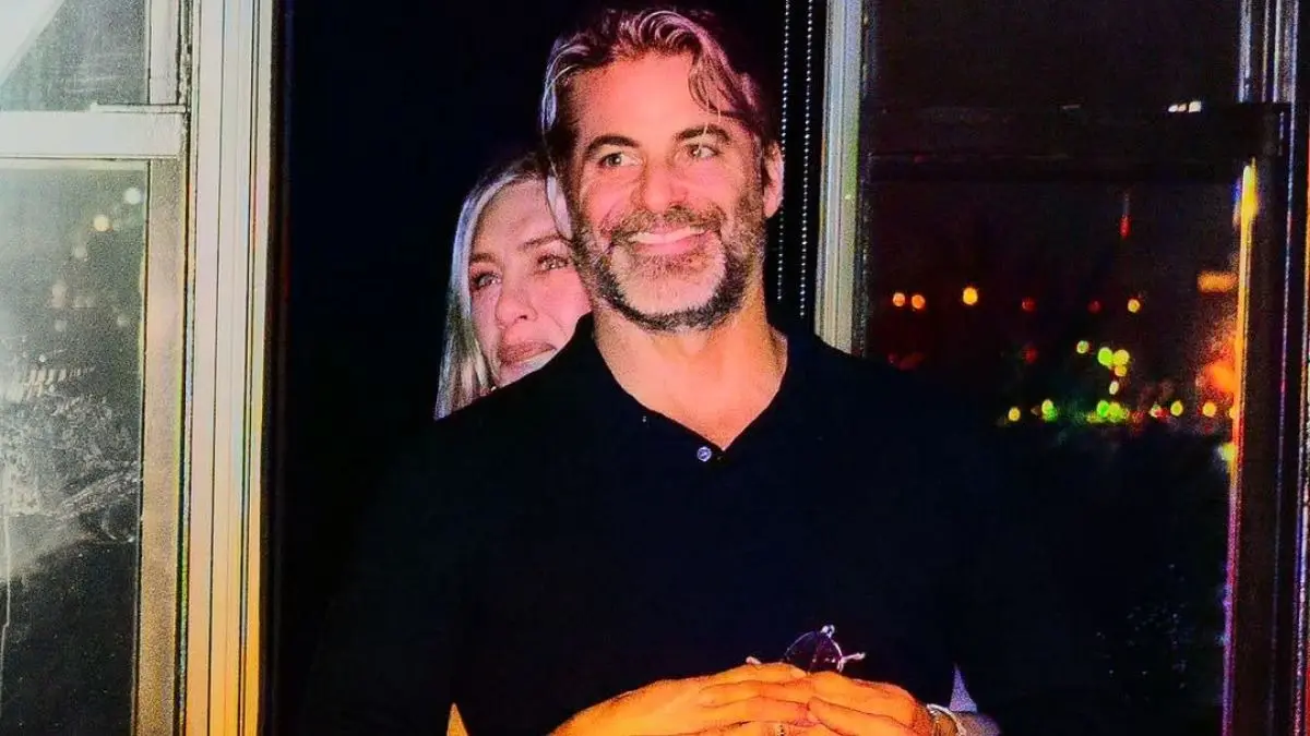 Jennifer Aniston's Instagram post confirming romance with Jim Curtis featuring birthday celebration message and couple photoRetry