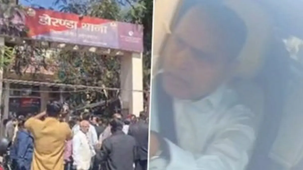 Jharkhand HC Lawyer Drags Man On Mercedes Bonnet In Ranchi Jharkhand HC Lawyer Drags Man On Mercedes Bonnet In Ranchi