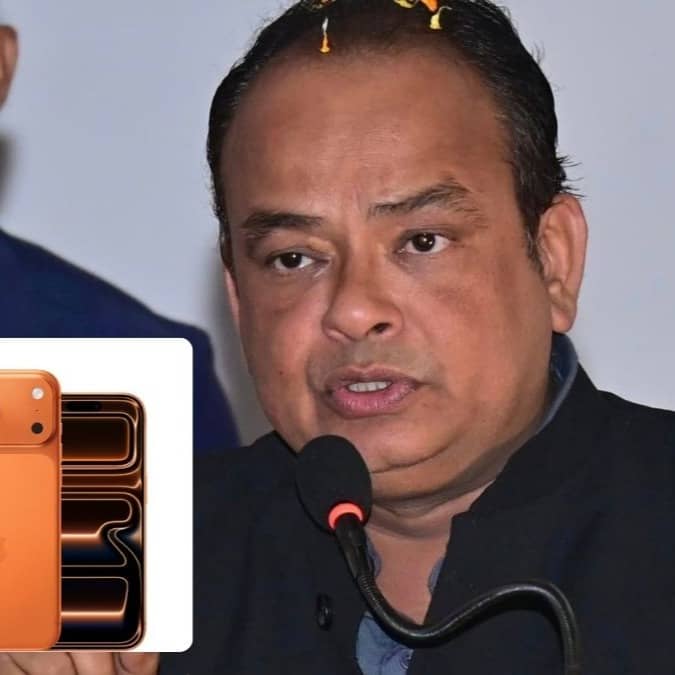 Jharkhand Health Minister Irfan Ansari has problem even with saffron coloured mobile phones