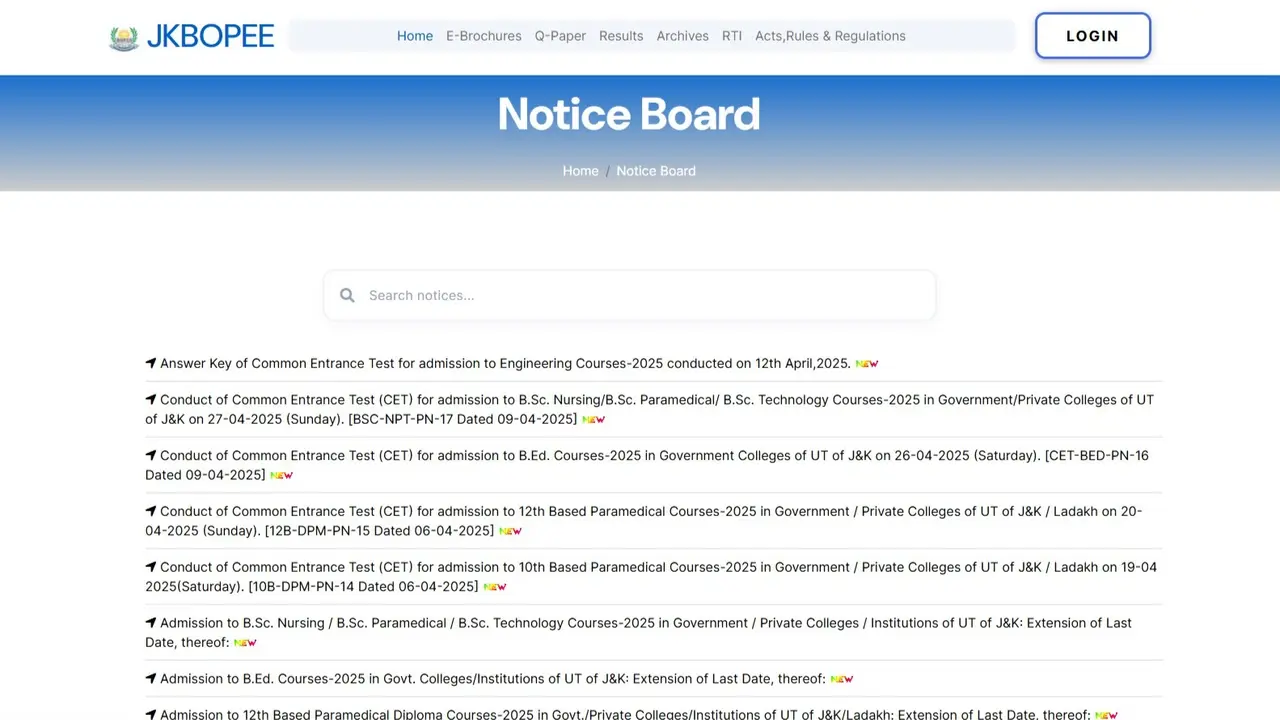 JKCET 2025 Answer key Released for Engineering Courses