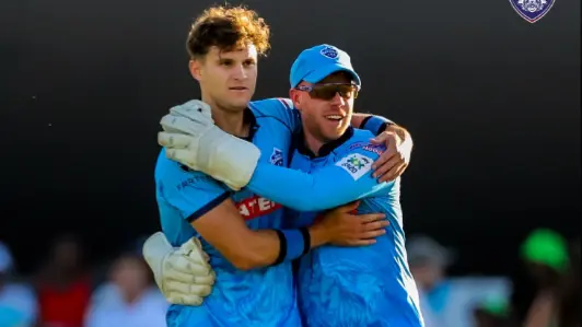 Joburg Super Kings collapsed for 99 runs, Pretoria Capitals won the match with bonus point