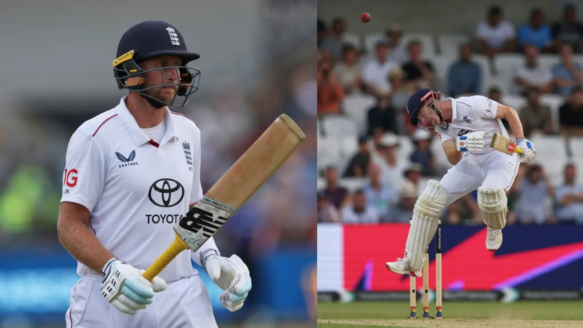 'One Failed And One Absconded': Fans Hit Back At Barmy Army For Labelling Joe Root And Harry Brook As The Two Best Test Batsmen In The World Joe Root and Harry Brook during the first IND vs ENG Test
