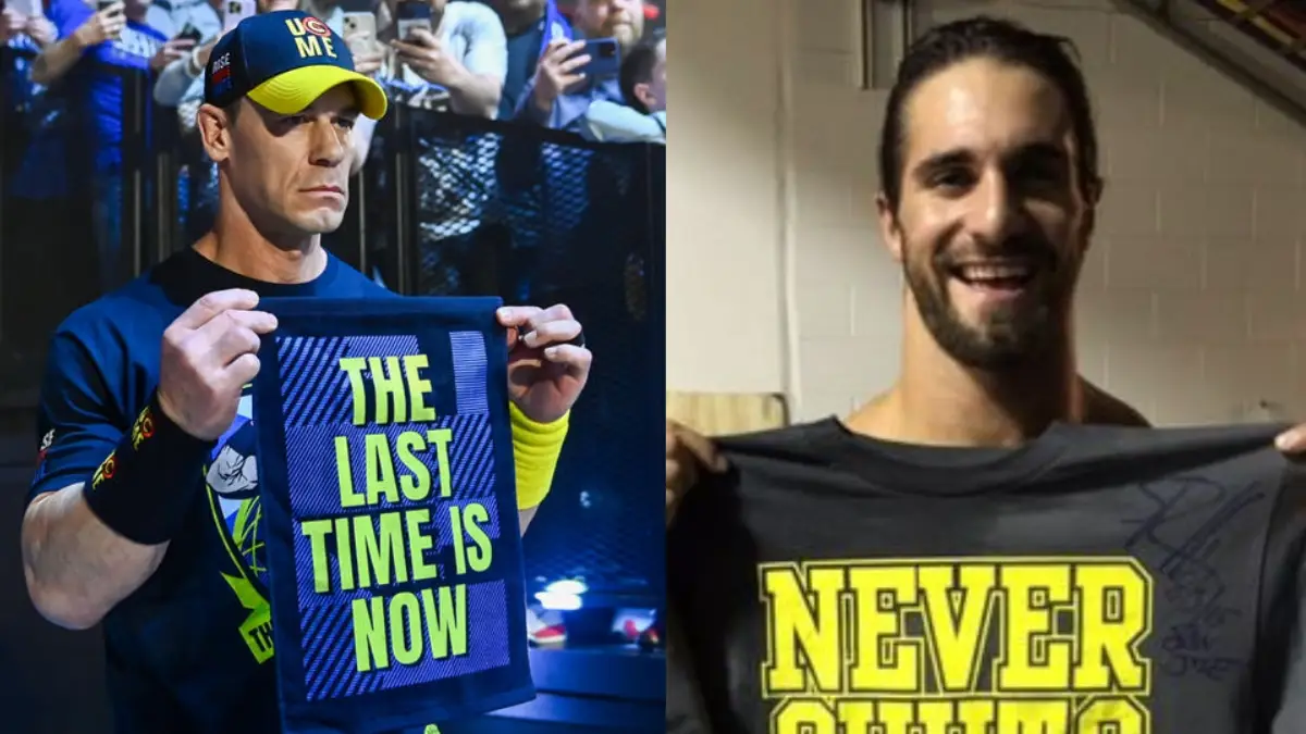 John Cena and Seth Rollins