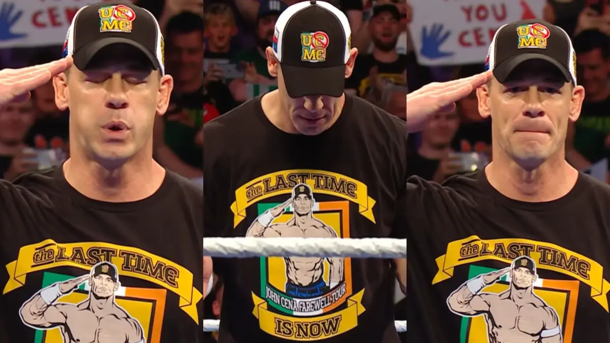 John Cena emotional on Friday Night SmackDown in Dublin