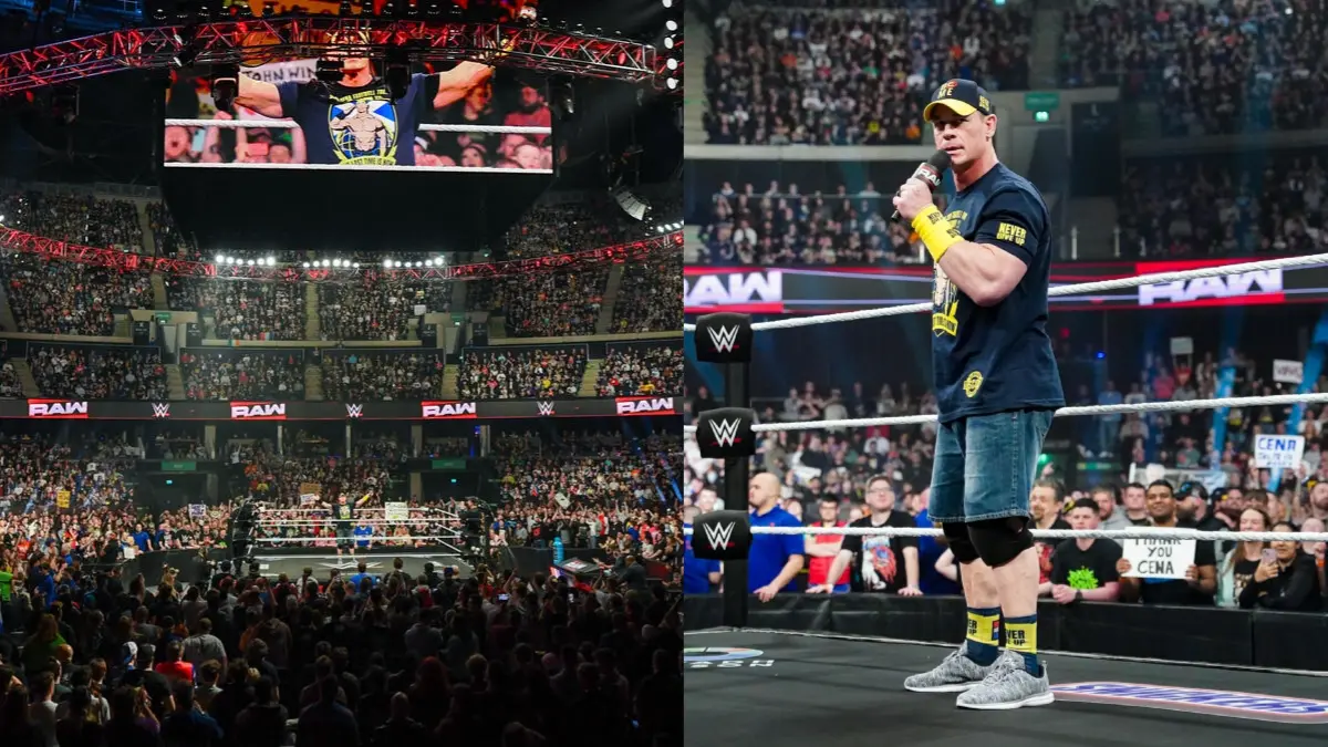 John Cena during Monday Night RAW in Glasgow
