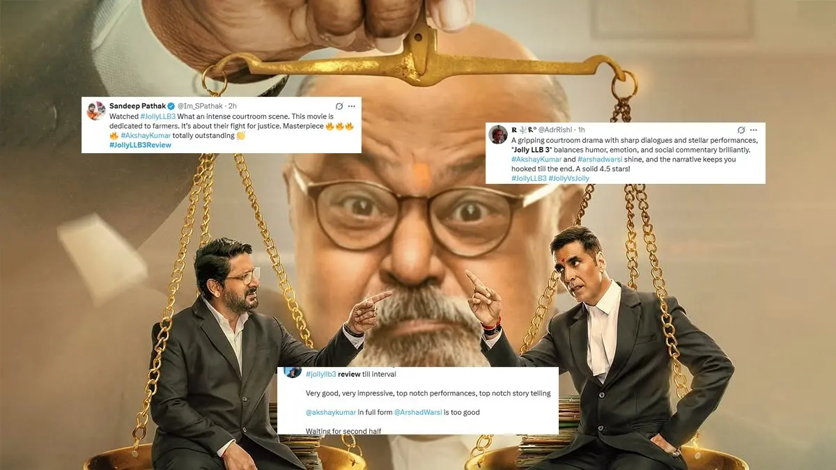 Jolly LLB 3 stars Akshay Kumar, Arshad Warsi and Saurabh Shukla