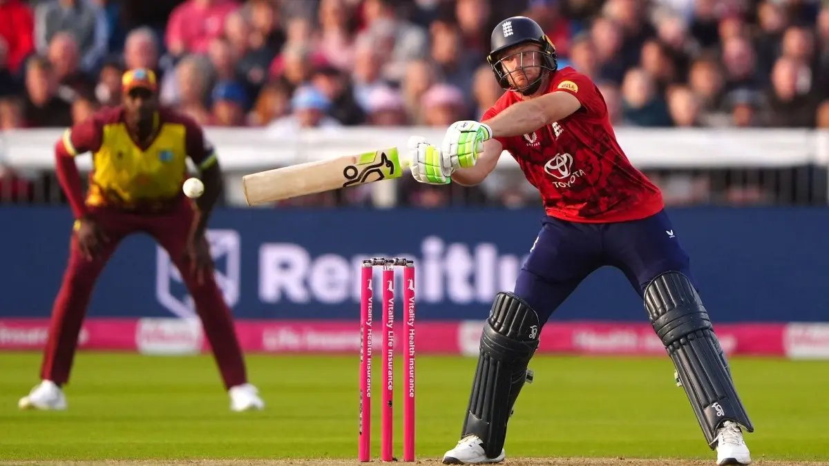 Wicket-Keeper Batter Jos Buttler Scripts Unwanted Record Following Heroic 96 During England's First T20I Against West Indies Jos Buttler in action for England against West Indies