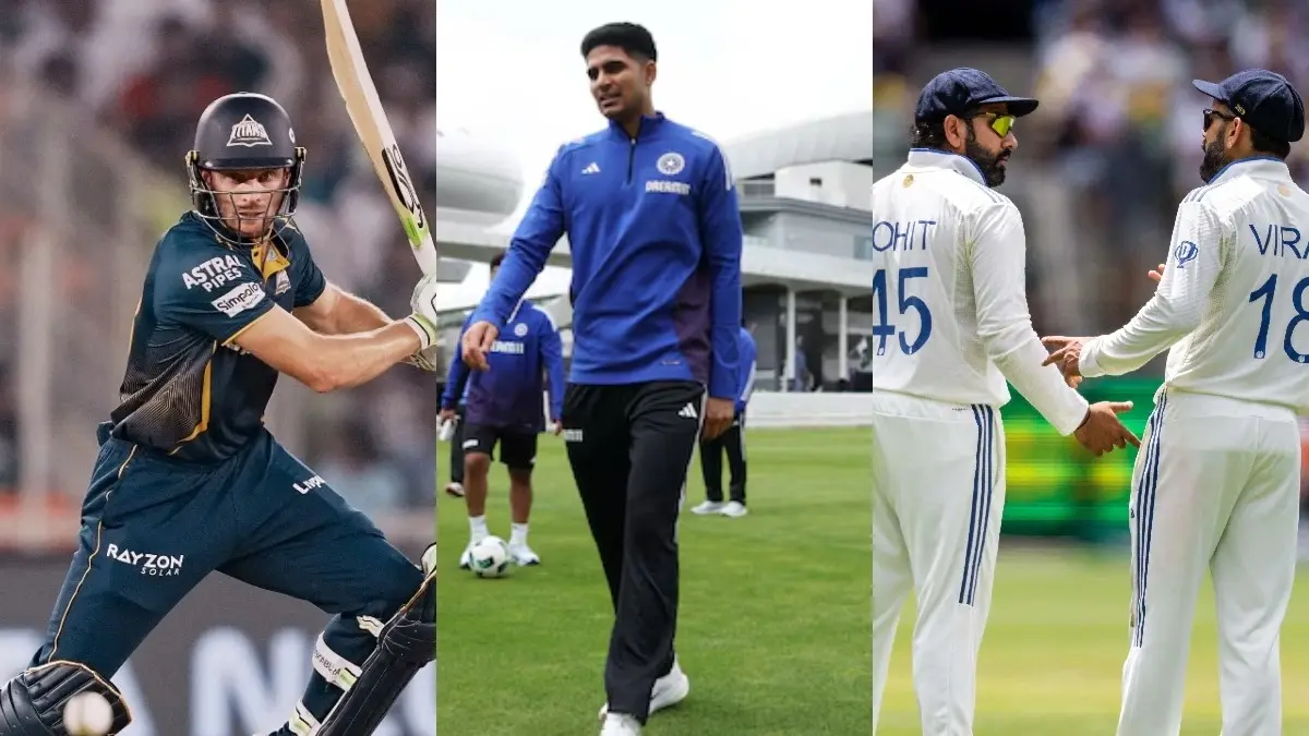 Jos Buttler (L), Shubman Gill (C), Rohit-Kohli (R)