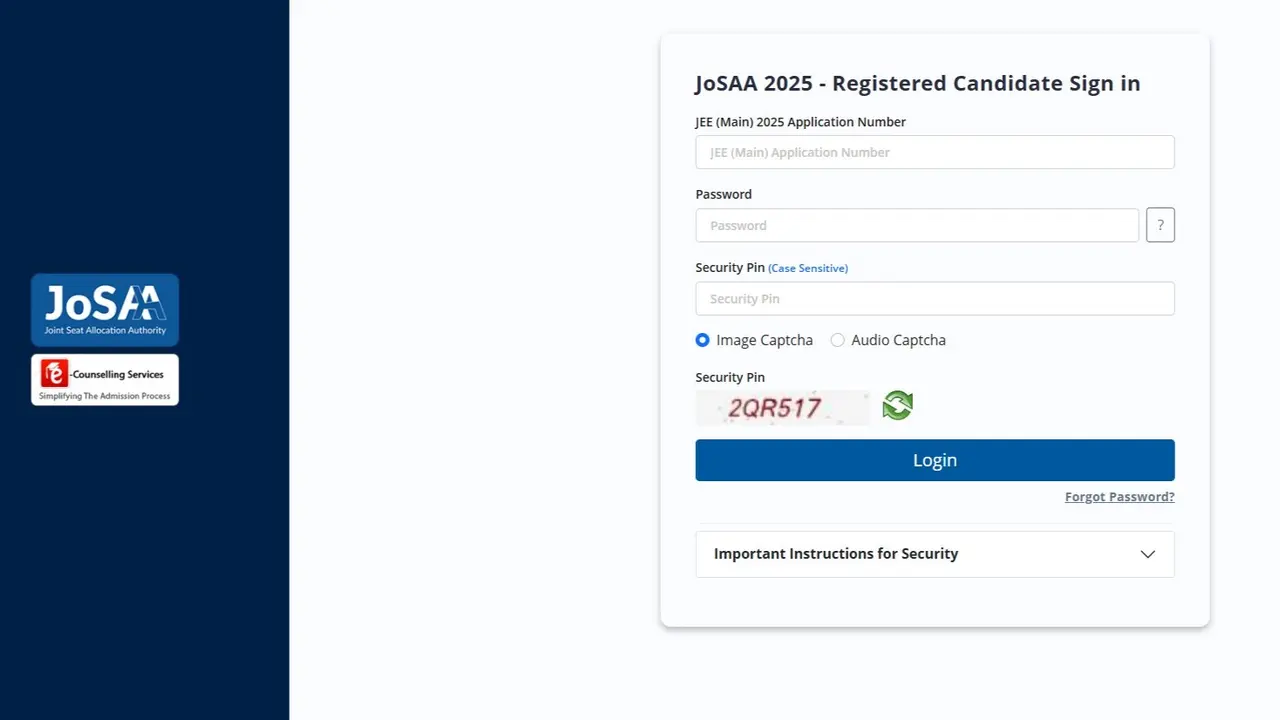 JoSAA Counselling 2025 Registration Ends Today on josaa.nic.in, Apply Now JoSAA Counselling 2025 Registration Ends Today on josaa.nic.in, Apply Now