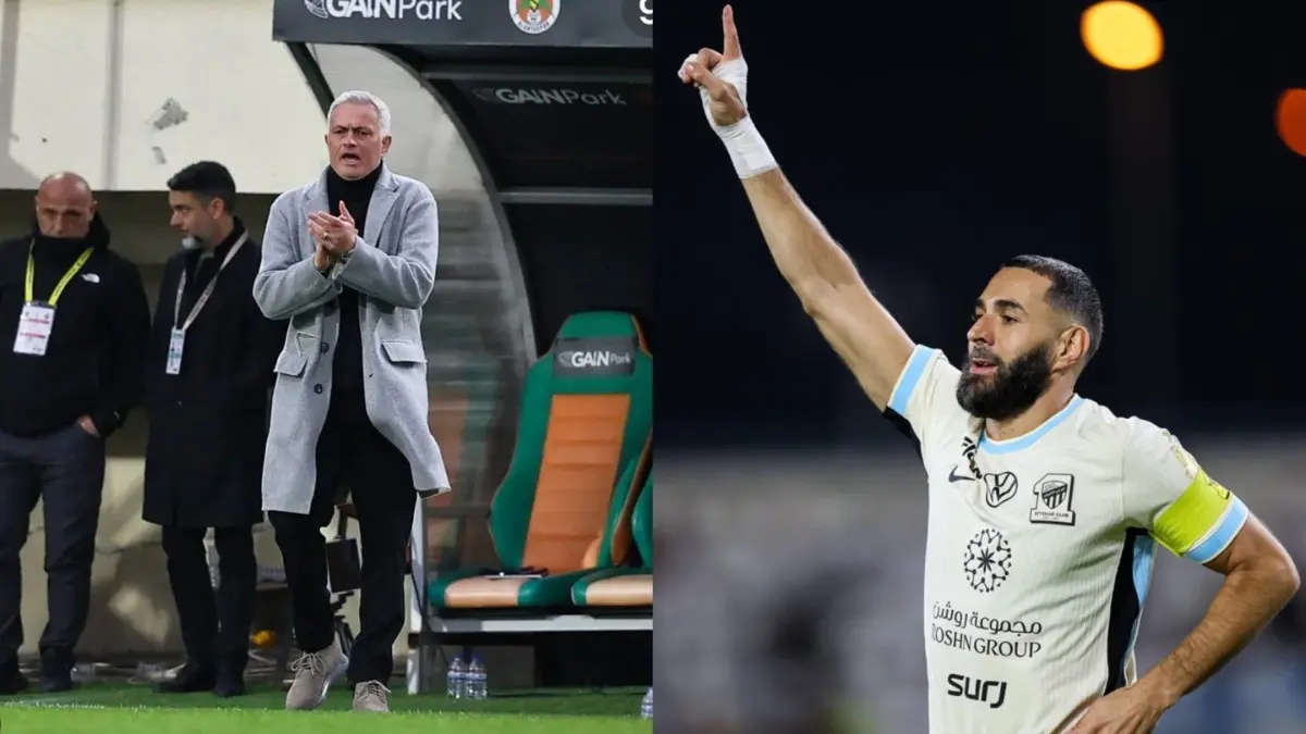 Jose Mourinho and Karim Benzema