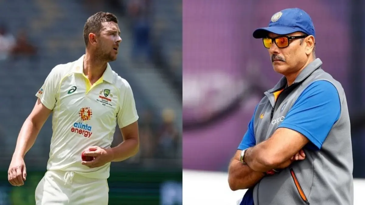 Josh Hazlewood and Ravi Shastri