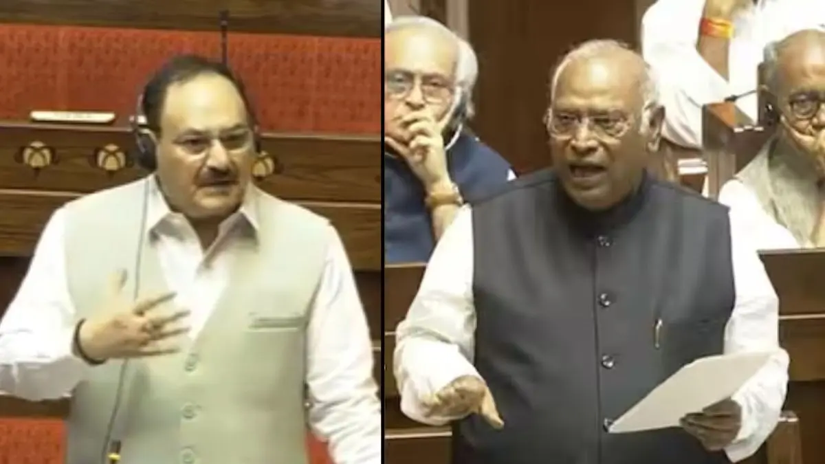JP Nadda and Mallikarjun Kharge