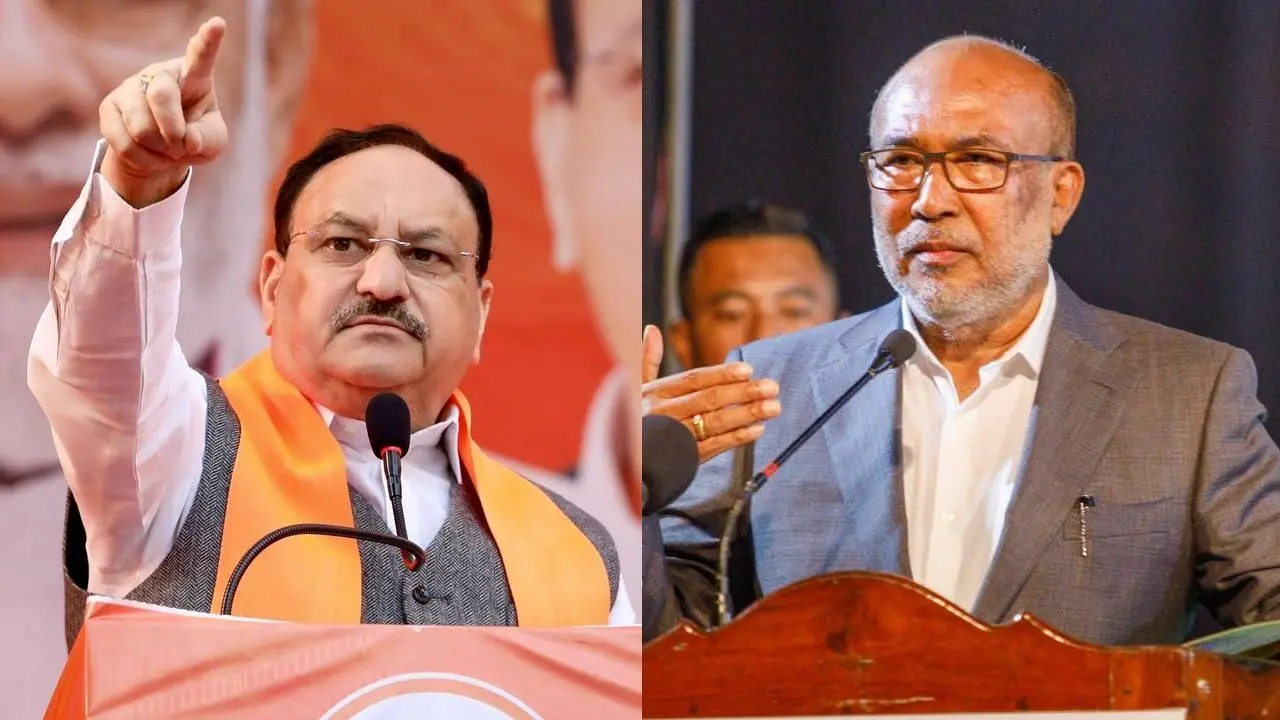 JP Nadda and N Biren Singh