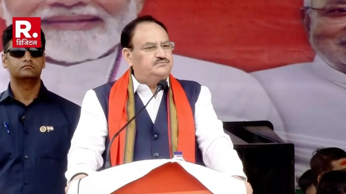 "Vikas with NDA, vinash with Mahagathbandhan": JP Nadda in Bihar's Aurangabad