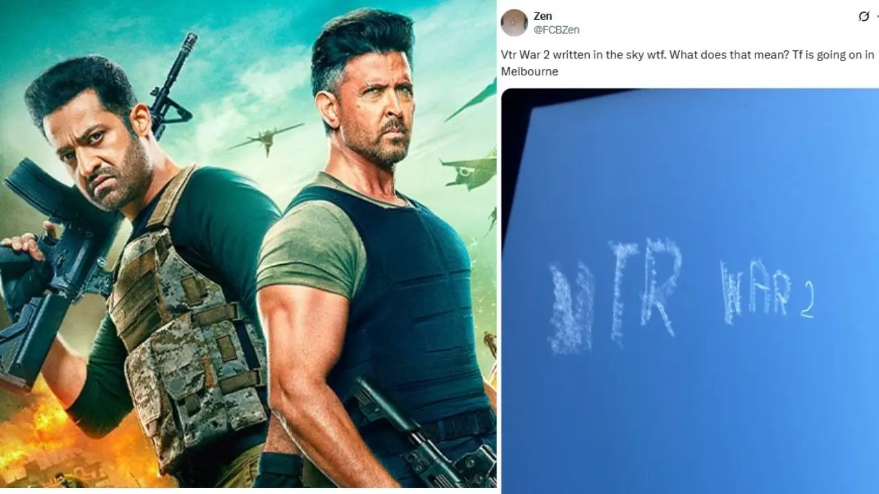 Melbourne Residents Mistake Jr. NTR’s ‘War 2’ Skywriting for Real Threat, Prompting Social Media Buzz Jr. NTR Fans In Melbourne
