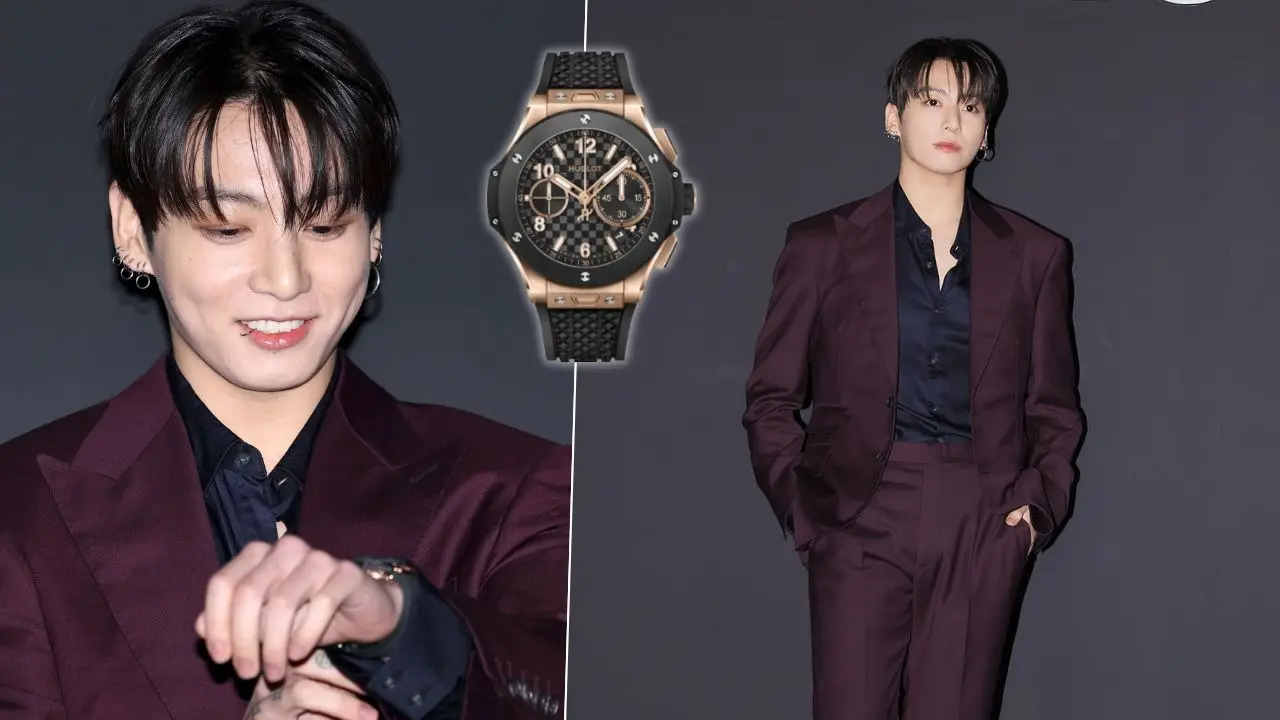 BTS ARMY Besotted Over Jungkook In Maroon Suit, But His ₹37 Lakh Watch Steals The Spotlight Jungkook Flaunts His Love For Luxury Watches As He Steps Out In Style