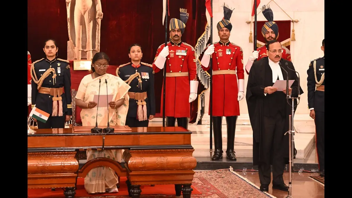 Justice Surya Kant sworn in as the Chief Justice of India at Rashtrapati Bhavan.