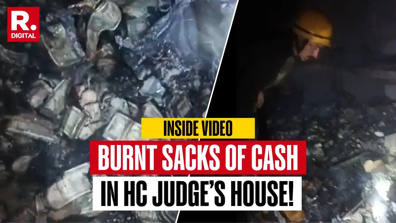 Video Of Sacks Of Cash Being Burnt At Justice Varma's House Out After Media Pressure