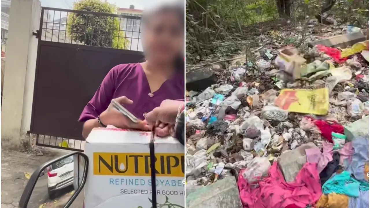 Kachra Delivery: Woman Books Rapido Porter To Dump Garbage | VIRAL VIDEO Kachra Delivery: Woman Books Rapido Porter To Dump Garbage | VIRAL VIDEO