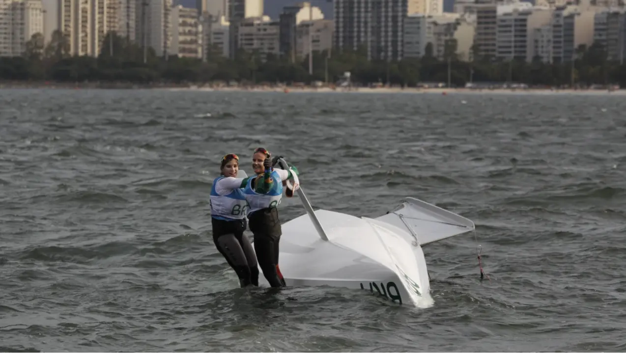 Brazilian Olympic star Martine Grael will become the first woman to helm an F50 catamaran in SailGP Kahena Kunze and Martine Grael