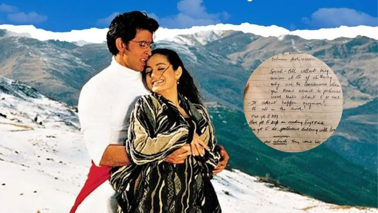 Hrithik Roshan Shares Special Handwritten Note To Pay Tribute To Kaho Na Pyaar Hai As His Debut Film Completes 25 Year Kaho Na Pyar hai turn 25
