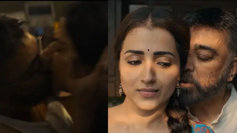 70 साल के एक्टर के आधी उम्र की हीरोइन संग किसिंग सीन पर मचा बवाल, भड़के लोग, कहा- बेटी की उम्र... Kamal Haasan Intimate Scenes in Thug Life Teaser