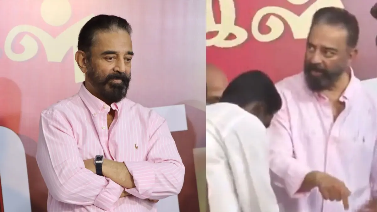 Kamal Haasan Gets Angry, Lashes Out At A Fan For Insisting He Poses With A Sword At Event, Video Goes Viral Kamal Haasan looses cool at event in Chennai