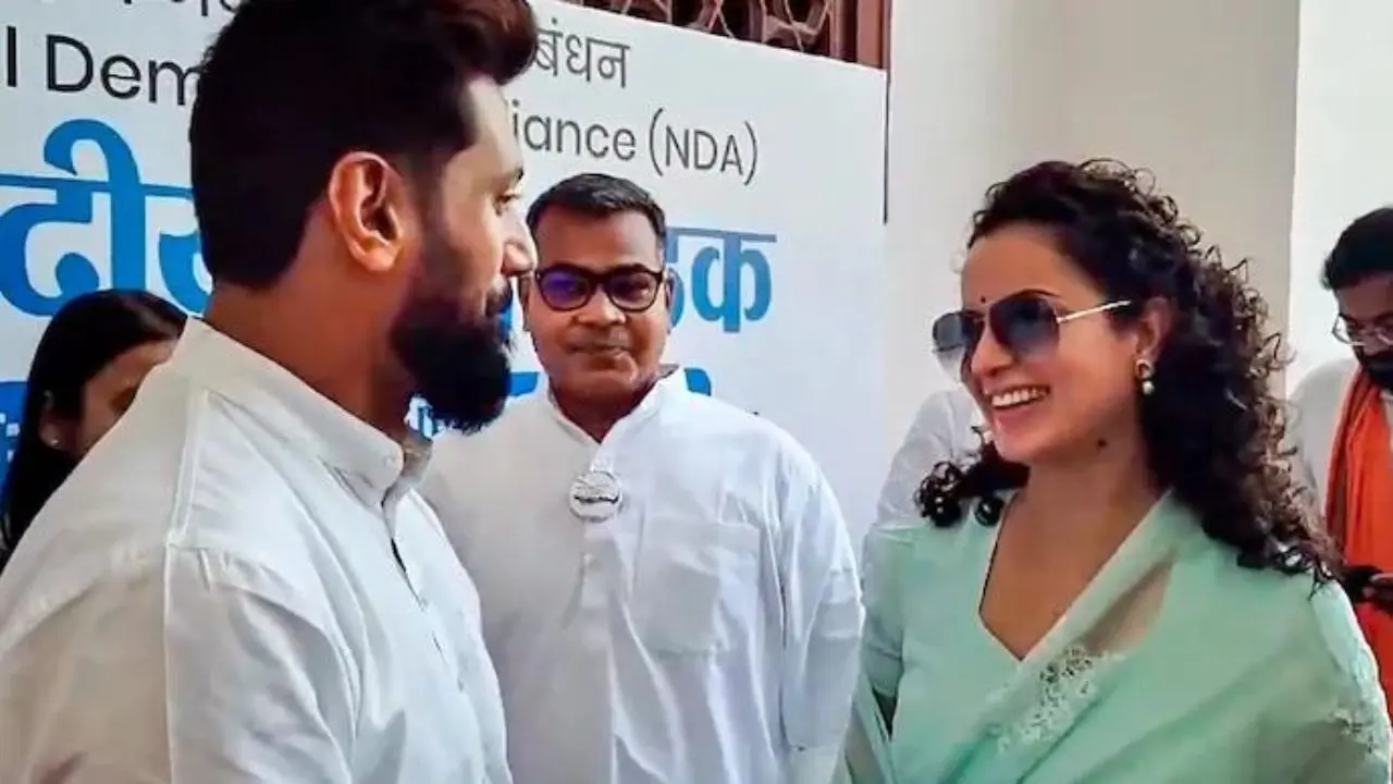 Kangana Ranaut and Chirag Paswan