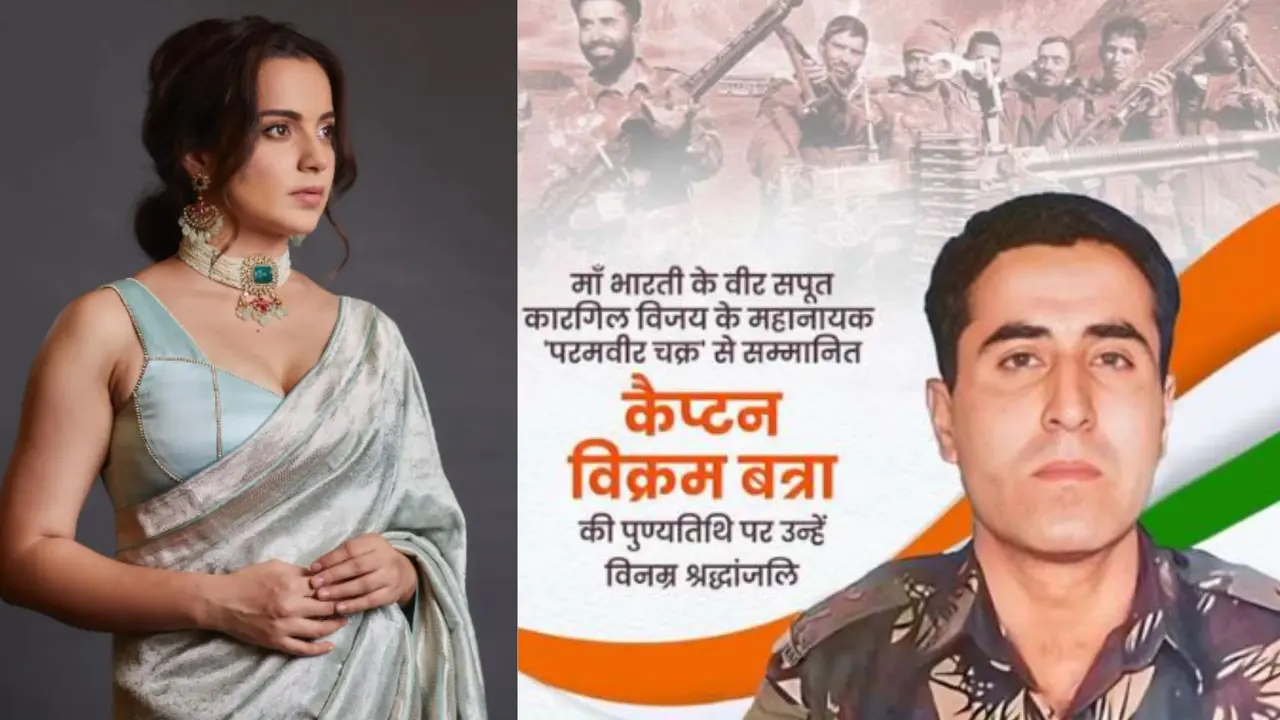 कारगिल हीरो कैप्टन विक्रम बत्रा की पुण्यतिथि पर कंगना रनौत ने दी श्रद्धांजलि, शेयर की तस्वीर Kangana Ranaut