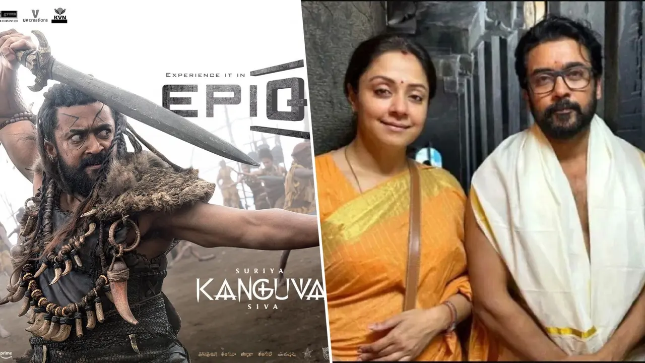Suriya's Photos With Jyothika After Kanguva Failure Go Viral, Fans Say 'Get Over It Fast' Kanguva's Suriya spotted at temple